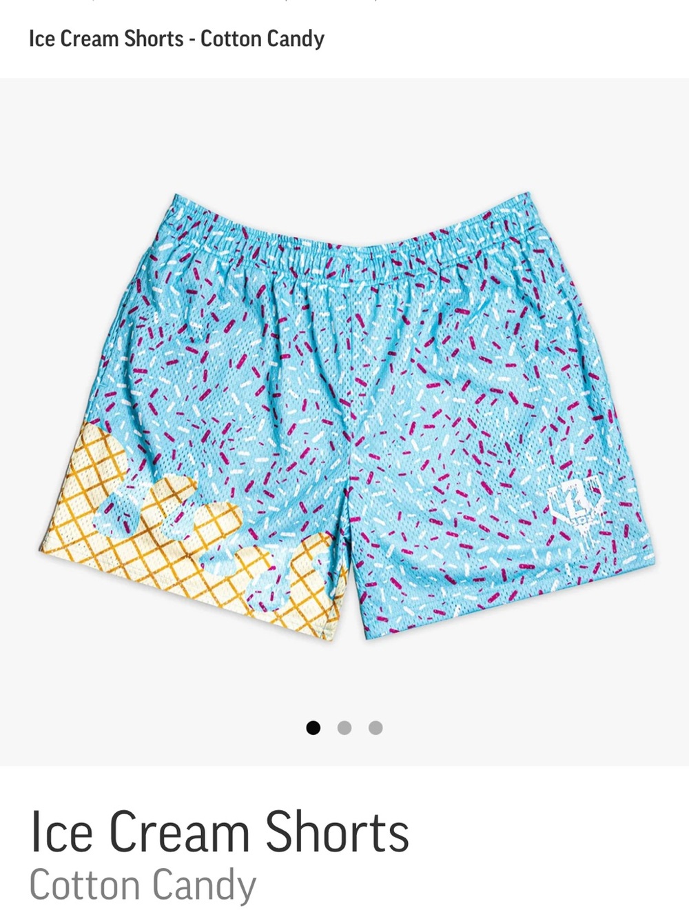Cotton Candy Ice Cream Athletic Shorts in Light Blue